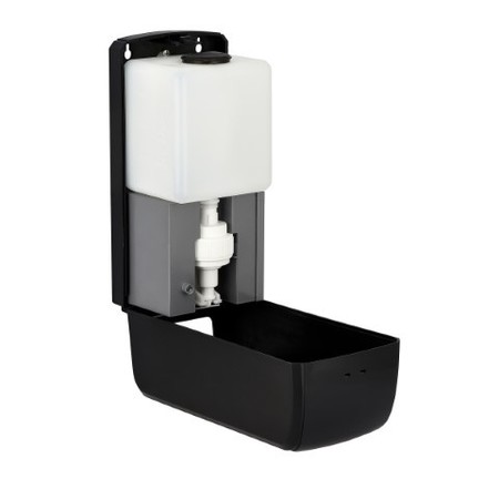 Alpine Industries Automatic Hands-Free Foam Hand Sanitizer/Soap Dispenser with Drip Tray, 1200 mL, Black ALP430-F-T-BLK